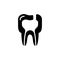 Tooth diseases periodontitis icon. vector illustration