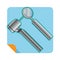 tooth drill and angled mirror. Vector illustration decorative design
