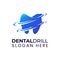 Tooth drill slice logo template