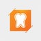 Tooth enamel protection sign icon. Dental care symbol.