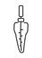 Tooth with endodontic file. Root canal treatment concept. Endodontics. Instruments for dental treatment. Vector isolated