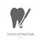 Tooth extraction icon. Trendy Tooth extraction logo concept on w