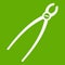 Tooth extraction instrument icon green