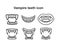 Tooth fangs, Vampire teeth icon  illustration for graphic and web design