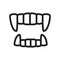 Tooth fangs, Vampire teeth icon  illustration for graphic and web design