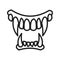 Tooth fangs, Vampire teeth icon  illustration for graphic and web design