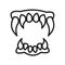 Tooth fangs, Vampire teeth icon vector illustration for graphic and web design