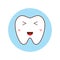tooth feeling happy. Vector illustration decorative design