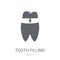 Tooth filling icon. Trendy Tooth filling logo concept on white b