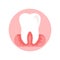 Tooth, Gums Inflammation Flat Vector Illustration