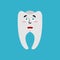 Tooth Happy Emoji. Teeth merry emotion isolated