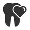 Tooth heart icon