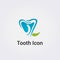 Tooth Icon Dental Care Medical Care Health Dentist Business Logo Design Various Shapes Graphic Modern Elements