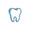 Tooth icon. Dentist colorful logo, Dental care or Dental clinic line icon. Vector illustration