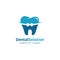 Tooth icon for orthodontics or dental clinic logo