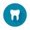 Tooth icon. Simple design on stomatology. Vector illustration.