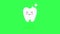 tooth icon, sparkling clean teeth, animated healthy teeth with happy smiling face emoticons, animated healthy teeth icon, green