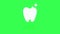 tooth icon, sparkling clean teeth, animated healthy teeth with happy smiling face emoticons, animated healthy teeth icon, green