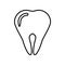 Tooth icon. vector contour black