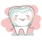 Tooth with invisible braces concept