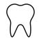 Tooth line icon vector