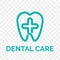 Tooth logo vector dentist stomatology dental icon