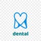 Tooth logo vector dentist stomatology dental icon