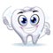 Tooth Mascot holding Dental Floss