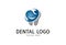 Tooth Medical Dental Blue and Grey Creative Luxury Logo Design