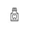 Tooth mouthwash outline icon