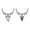 Tooth necklace line and glyph icon, jewellery and accessory, pendant with shark tooth sign, vector graphics, a linear
