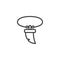 Tooth necklace outline icon
