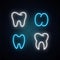 Tooth neon sign.