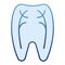 Tooth nerves flat icon. Dentist blue icons in trendy flat style. Periodontal gradient style design, designed for web and