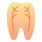Tooth nerves flat icon. Dentist color icons in trendy flat style. Periodontal gradient style design, designed for web