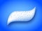 Tooth paste, microplastic particles in cosmetic products, blue background