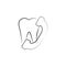 tooth, phone, dentist icon. Element of dantist for mobile concept and web apps illustration. Hand drawn icon for website design