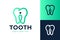 Tooth pin logo. Trend modern logotype or graphic design emblem. concept of address finder mapping and locate of dentistry clinic.