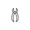 Tooth pliers outline icon