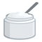 Tooth powder jar icon cartoon vector. Glass soda