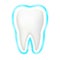 Tooth protection aura glow realistic 3d stomatology dental teeth care isolated design vector illustration