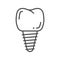 Tooth on screw isolated dental implant