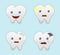 Tooth , teeth vector icons set, dental collection for your design,children dentistry and orthodontics,Vector illustration