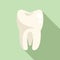 Tooth transplant icon flat vector. Bioprinting anatomy