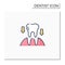 Tooth transplants color icon