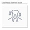 Tooth transplants line icon