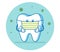 The tooth using surgical mask for preventing the spread of COVID-19 or Coronavirus.