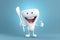 Tooth white character full size. Generate Ai
