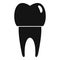 Tooth white implant icon, simple style