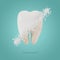 Tooth whitening. The concept of dental examination of teeth, dental health and hygiene.